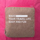Рюкзак молодёжный, складной, отдел на молнии, наружный карман, 2 боковых кармана, цвет розовый - Фото 4