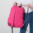 Рюкзак молодёжный, складной, отдел на молнии, наружный карман, 2 боковых кармана, цвет розовый - Фото 5