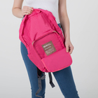 Рюкзак молодёжный, складной, отдел на молнии, наружный карман, 2 боковых кармана, цвет розовый - Фото 8