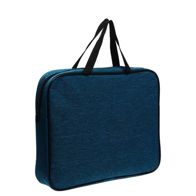 Папка с ручками текстильная А4, Офис - премиум "Аквамарин", для бумаг, для офиса, 350 х 270 х 60 мм, ПДМ-111