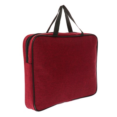 Папка с ручками текстильная А4, Calligrata "Офис" 350 х 270 х 60 мм, для бумаг, для офиса, ПДМ-111, бургунди