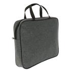 Папка с ручками текстильная А4, Офис - премиум «Графит», для бумаг, для офиса, 350×270×60 мм, ПДМ-111 - Фото 1