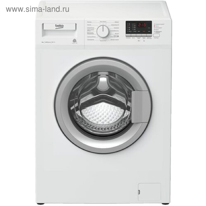 Стиральная машина BEKO WRE 65P2 BSW, класс A, 1000 об/мин, 6 кг, белая - Фото 1