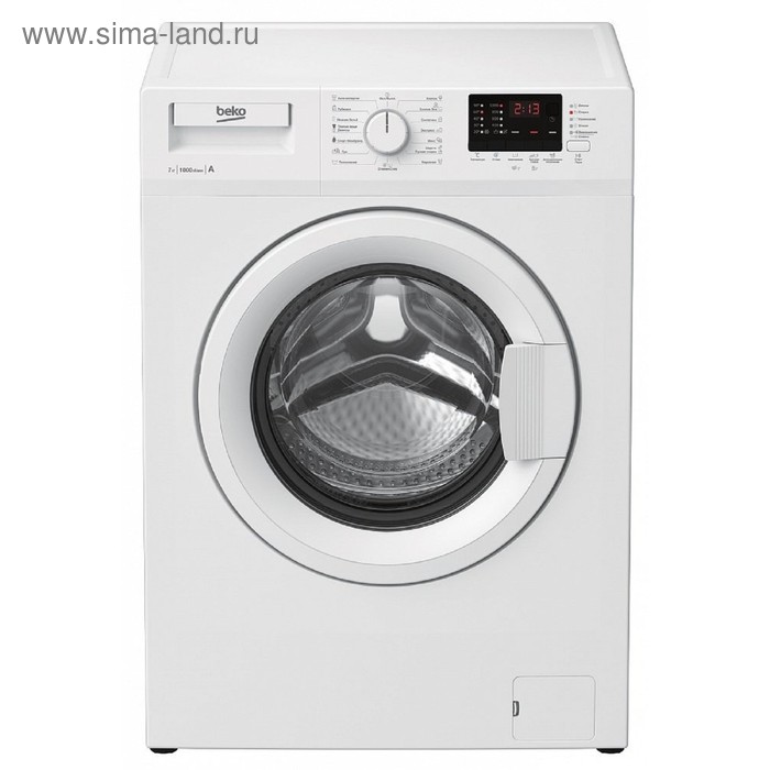 Стиральная машина BEKO WRE 75P2 XWW, класс A, 1000 об/мин, 7 кг, белая - Фото 1