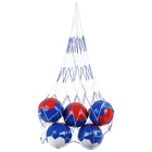 Сетка для переноски мячей ONLYTOP, на 8 мячей, нить 3 мм, 1.1 м, бело-синяя - Фото 4