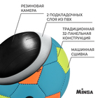 Мяч футбольный ONLYTOP, ПВХ, машинная сшивка, 32 панели, р. 2, цвета МИКС - Фото 3