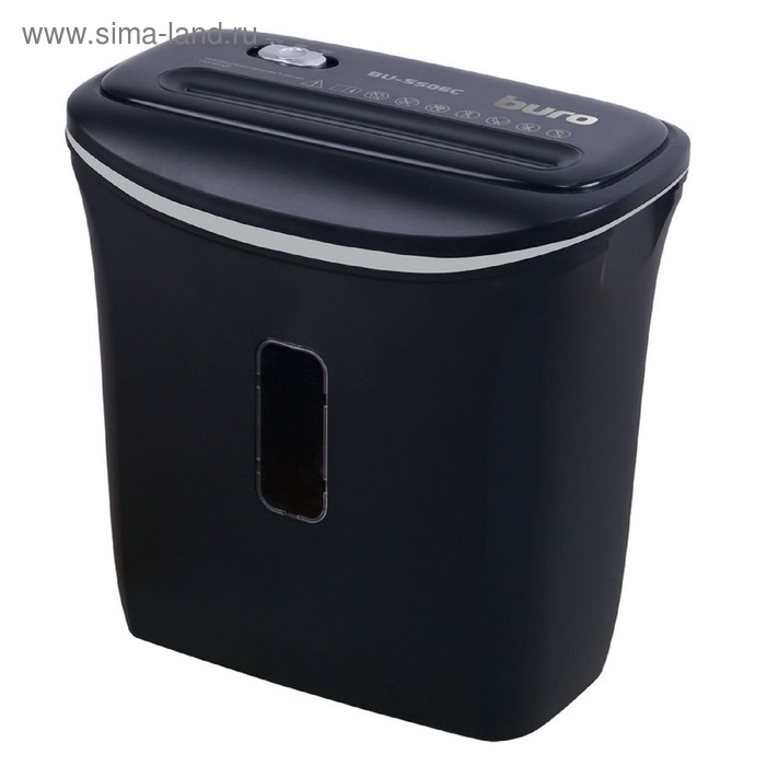 Шредер Buro Home BU-S506C (P-4), фрагменты 4×36 мм, 5 листов, уничтожает пластиковые карты, 12 л - Фото 1