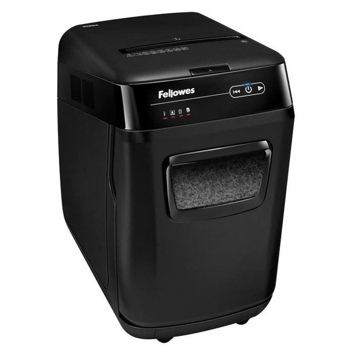 Шредер Fellowes AutoMax 200M (P-5), фрагменты 2x14 мм, 200 листов одн, скобы, пл.карты, 32 л - фото 51686287