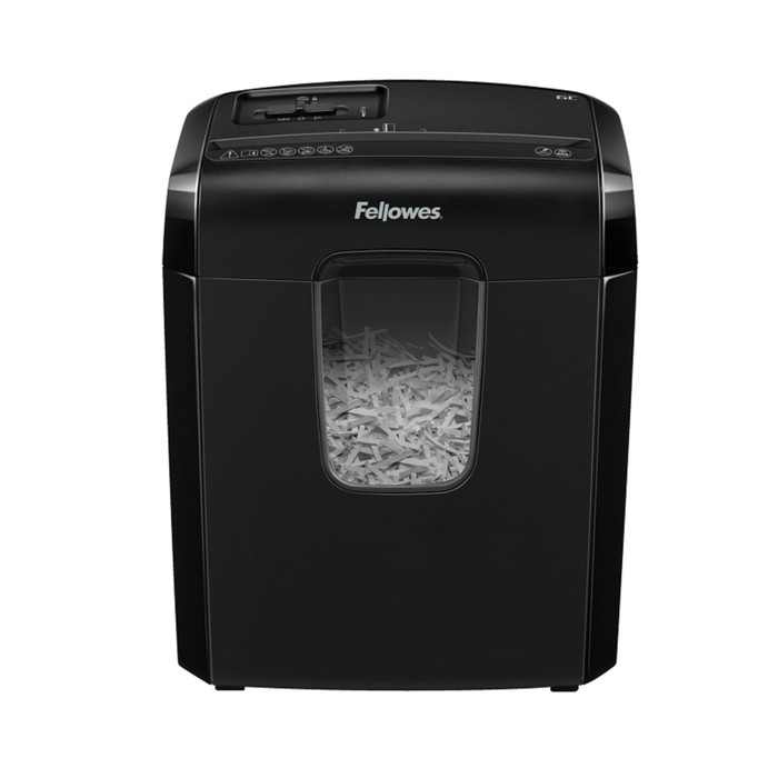 Шредер Fellowes PowerShred 6C (P-4),фрагменты 4x35мм,6 листов одн,скрепки,скобы,пл.карты,11л - фото 51524303