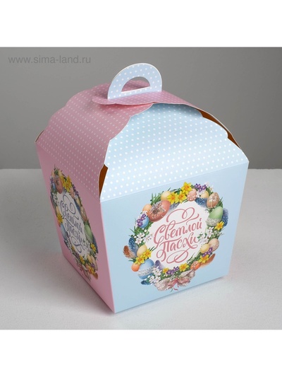 Коробка кондитерская, упаковка «Светлой Пасхи», 17×17×20 см