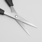 Ножницы маникюрные, прямые, 10,5 см, цвет серебристый/чёрный - фото 6263891