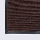 Коврик придверный влаговпитывающий, 2-х полосный иглопробивной, «Классик», 60×90 см, цвет коричневый - Фото 3