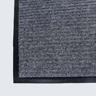 Коврик придверный влаговпитывающий, 2-х полосный иглопробивной, «Классик», 60×90 см, цвет серый - Фото 2