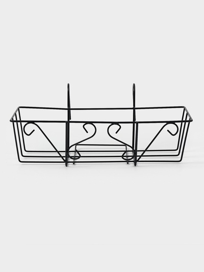 Подставка для цветов балконная Доляна «Ренессанс» 45.5×20×12 см, чёрная