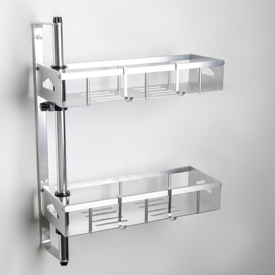 Полка поворотная 2-х ярусная, 33.3×12×44.3 см, алюминий