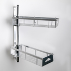 Полка поворотная 2-х ярусная, 33,3×12×44,3 см, алюминий - фото 65980797