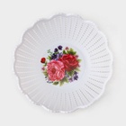 Ваза для хлеба и фруктов «Вязание», 18×4.5 см, рисунок МИКС, белая 4618897