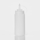 Бутылка для соуса, 450 мл, 6.5×20 см, пластик, белая - Фото 1