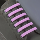 Набор шнурков для обуви, 6 шт, силиконовые, плоские, светящиеся в темноте, 13 мм, 9 см, цвет сиреневый - Фото 3