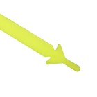 Набор шнурков для обуви, 6 шт, силиконовые, плоские, светящиеся в темноте, 13 мм, 9 см, цвет жёлтый - Фото 4