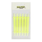 Набор шнурков для обуви, 6 шт, силиконовые, плоские, светящиеся в темноте, 13 мм, 9 см, цвет жёлтый - Фото 5