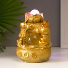 Фонтан настольный «Мешок с золотыми слитками», под золото, с подсветкой, 21×15×12 см - Фото 3