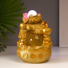 Фонтан настольный «Мешок с золотыми слитками», под золото, с подсветкой, 21×15×12 см - Фото 4