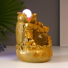 Фонтан настольный «Мешок с золотыми слитками», под золото, с подсветкой, 21×15×12 см - Фото 5