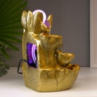 Фонтан настольный с подсветкой «Золотой карп и лотосы», от сети, золото, 26×18×17 см - Фото 6