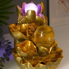 Фонтан настольный с подсветкой «Золотой карп и лотосы», от сети, золото, 26×18×17 см - Фото 9