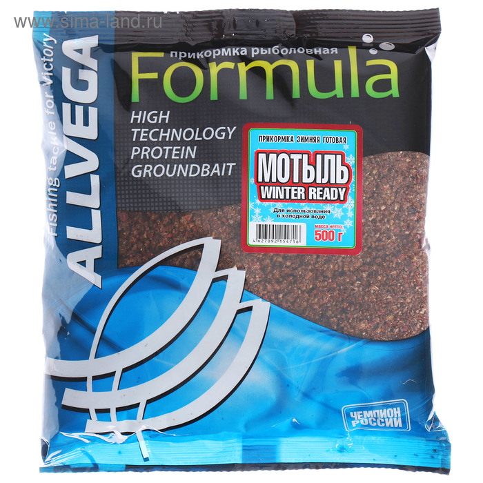 

Прикормка зимняя готовая ALLVEGA Formula Winter Ready 500 г, мотыль