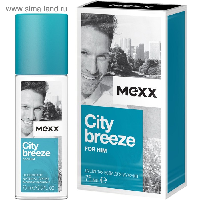 Душистая вода для мужчин Mexx City Breeze for Him, 75 мл - Фото 1