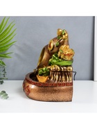 Фонтан настольный с подсветкой «Жаба и Хулу», от сети, 31×31×20 см 4627479