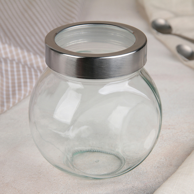 Банка стеклянная для сыпучих продуктов «Классика», 700 мл, 11×8×12 см