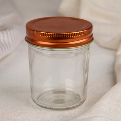 Банка стеклянная для сыпучих продуктов «Профи классика», 200 мл, 7×8,5 см, цвет крышки бронзовый