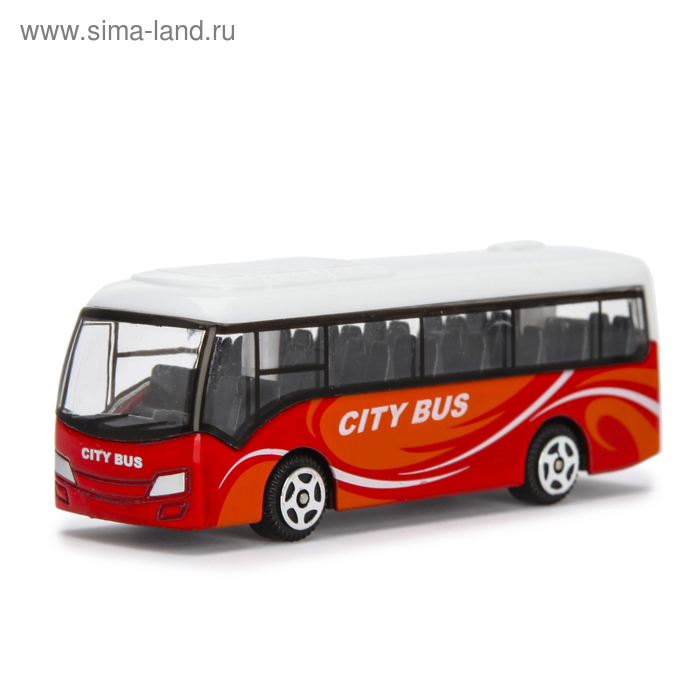 Автобус металлический «Междугородний», масштаб 1:64, МИКС, в пакете - Фото 1