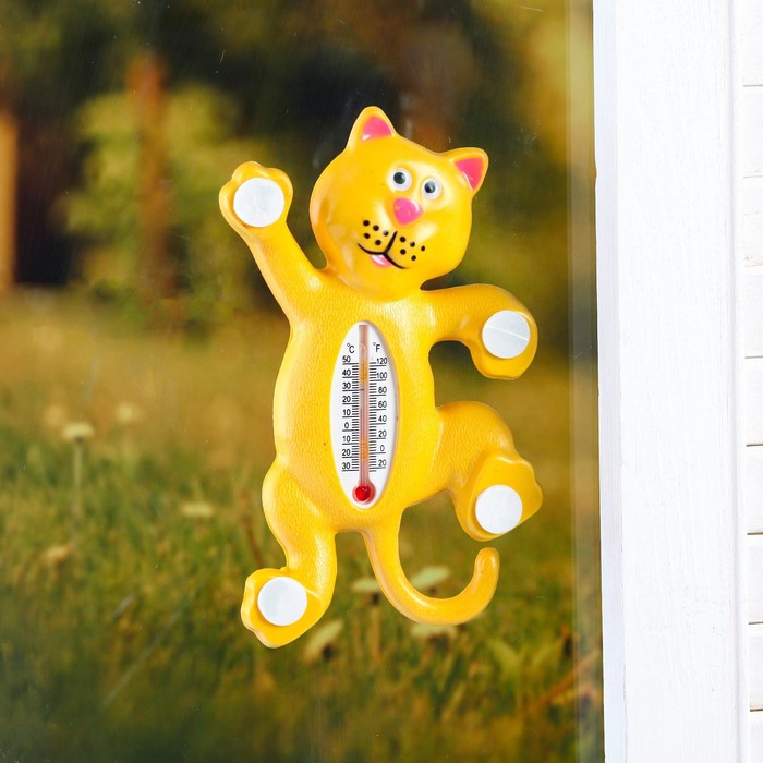 Пластиковый термометр оконный "Тигр"в пакете - фото 1882025946