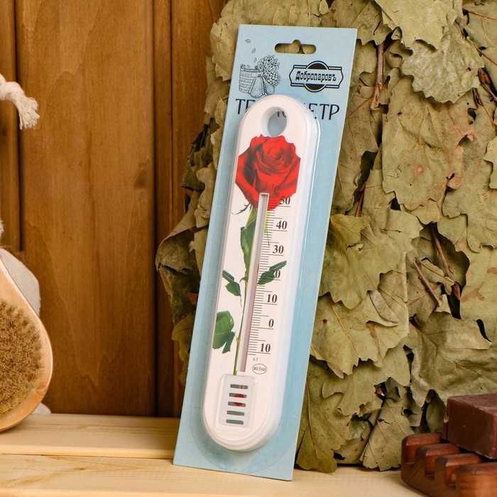 Пластиковый термометр комнатный "Цветок" в блистере (-10 +50), МИКС - фото 1882025953