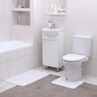 Набор ковриков для ванной и туалета Доляна «Винель», 2 шт: 40×50, 50×80 см, цвет МИКС - фото 2897784