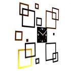 Часы-наклейка, серия: DIY, "Квадратиш", 20.5 х 20.5 см, циферблат 15 см, 1 АА - фото 7159476