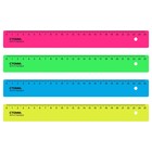 Линейка пластиковая «Стамм», 25 см, непрозрачная, неоновые цвета, МИКС - Фото 1