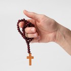 Чётки деревянные «Православные» с крестиком, 50 бусин, цвет красный - Фото 3