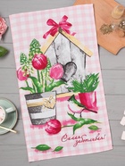 Кухонное полотенце «Доляна. Самой заботливой», 35×60 см, 100% хлопок, 160 г/м² - Фото 3