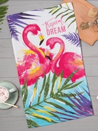 Кухонное полотенце «Доляна. Фламинго», 35×60 см, 100% хлопок, 160 г/м² - Фото 3