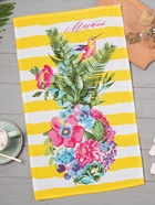 Кухонное полотенце «Доляна. Цветочный ананас», 35×60 см, 100% хлопок, 160 г/м² - Фото 3
