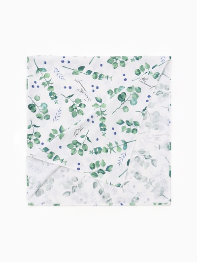 Скатерть «Доляна. Эвкалипт», 220×144 см, 100% хлопок, 164 г/м²