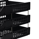 Набор лотков для бумаг «Стамм» STRONG, горизонтальный, на металлических стержнях, 3 отделения, чёрный - Фото 9