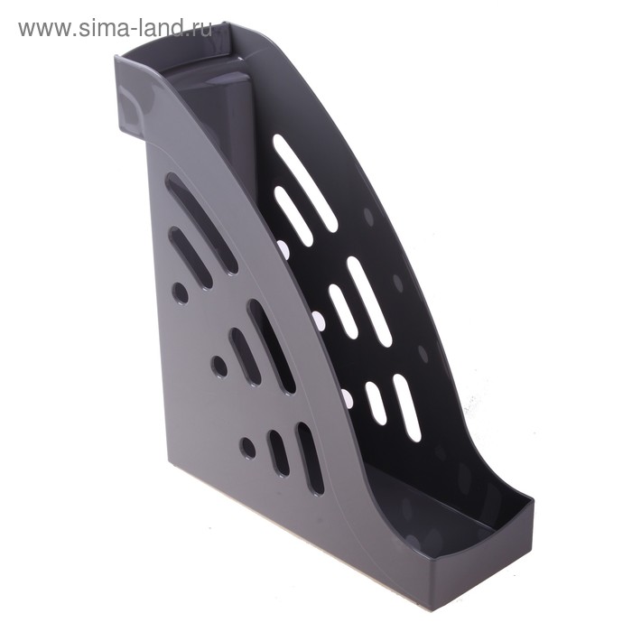 Лоток для бумаг вертикальный, "Торнадо", серый - Фото 1