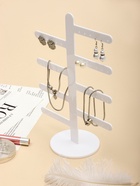 Подставка под серьги QF, 8 ответвлений (по 3 пары), на 24 пары, 10×22×30 см, белая - Фото 6