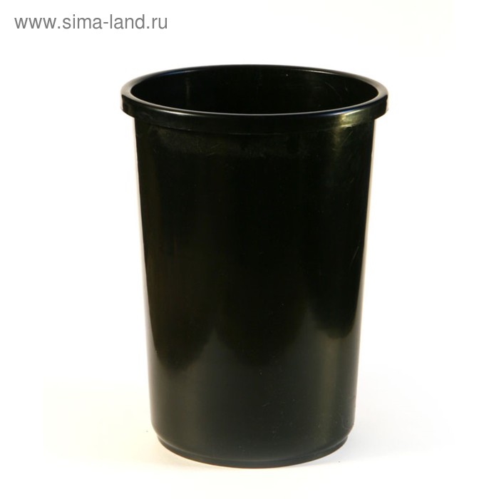Корзина для бумаг и мусора Calligrata Uni, 12 литров, пластик, чёрная - Фото 1